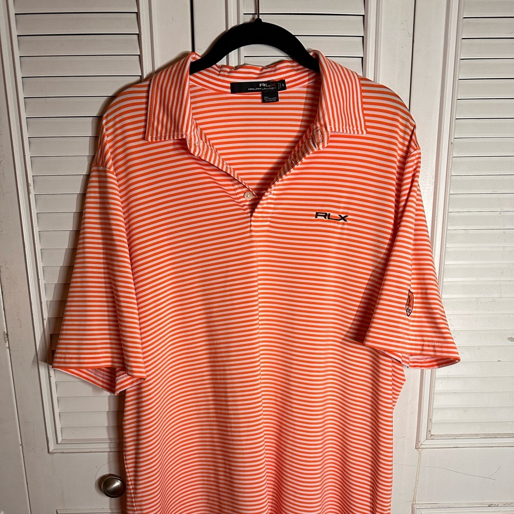 Ralph Lauren RLX Orange Golf Polo Shirt Classic Style